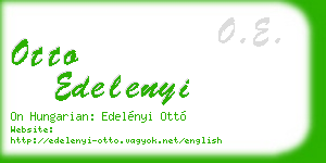 otto edelenyi business card