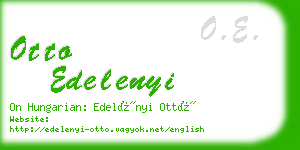 otto edelenyi business card